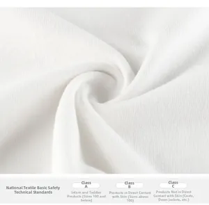 Detail of soft white cotton fabric texture meeting Class A safety standards for infants