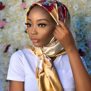 Carré De Satin Satinée Femmes Rétro Baroque Imprimé Fleuri Élégant Vintage Foulard Cheveux Bandana Hijab Cravate