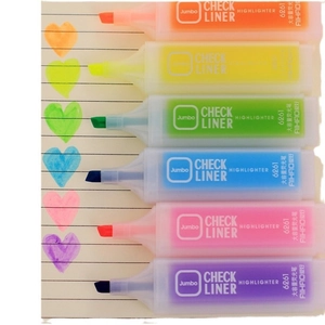 Set di 6 evidenziatori ad alta capacità con punta a scalpello in vivaci colori neon