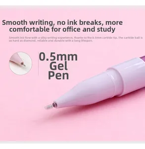 Vue détaillée de la pointe du stylo gel 0.5 mm avec bille en carbure de tungstène