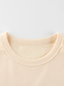 Kids cotton short sleeve T-shirt with premium ribbed crew neck and high-quality stitching
