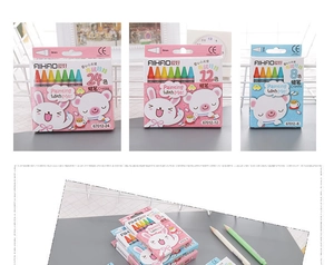 Detail view of 8/12/24 color crayon sets with CE certification and 8mm diameter