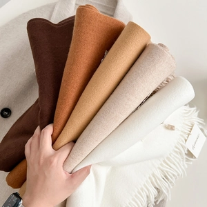 Women Winter Warm Faux Cashmere Scarf Soft Thick Tassel Long Shawl Wrap Autumn Fashion