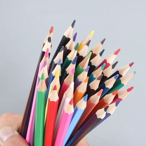 36-color wooden colored pencils set for drawing with sharpened tips and natural finish