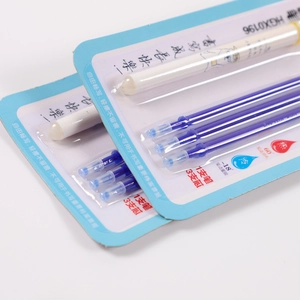 Set de stylo gel effaçable 0,5 mm avec trois recharges bleues et encre thermosensible
