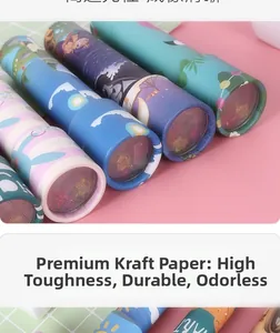 Detail of durable kraft paper kaleidoscope showing high-quality texture and colorful patterns