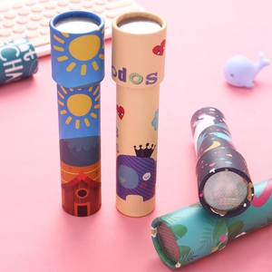 Creative rotating kaleidoscope toy for kids with colorful unicorn and animal patterns