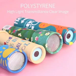 Rotating kaleidoscope set for kids made of high-transparency polystyrene in 4 colors