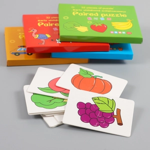 Jeu de puzzle éducatif avec 32 cartes épaisses pour l'apprentissage précoce des enfants