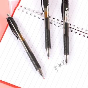 Retractable Gel Pen Fine Point Black Ink Plastic Anti-Slip Rubber Grip For Office School Writing Signing Stationery