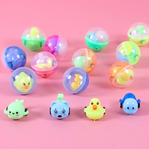 Jouets capsules colorés avec voitures à inertie pour enfants en formes d'animaux variés