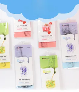 Detail view of 20cm student stationery set with ruler and protractor in pastel colors