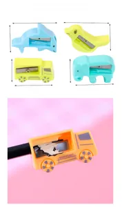 Detailed size specifications for cartoon animal pencil sharpener stationery set
