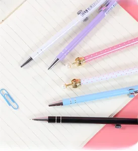 Detail of 0.5mm metal mechanical pencils in assorted colors on a lined notebook
