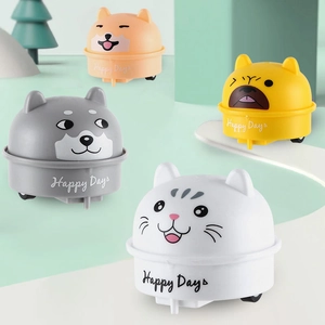 Cute animal shaped pull-back car toys with Happy Days text and functional wheels