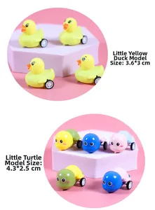 Détails de voitures jouets canard et tortue colorées avec dimensions