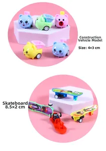 Mini voitures à friction animaux et mini skateboards pour cadeaux d'enfants
