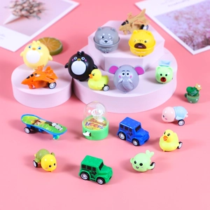 Mini Voiture Jouet à Rétro-friction Animal de Dessin Animé Véhicule Motorisé pour Enfants Cadeau de Fête d'Anniversaire Jouet