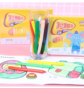 Washable triangular crayons set for kids 12/24/36 colors for clean hand drawing and coloring