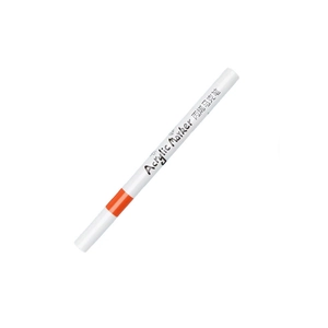Marqueur acrylique blanc avec étiquette orange et capuchon pour peinture artistique DIY