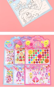 3D bubble stickers for kids featuring colorful emoji fruit and marine life themes