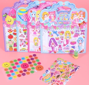3D Bubble Cartoon Stickers For Kids Bronzing Puffy Decorative Stickers For DIY Scrapbooking Rewards Girls Gift