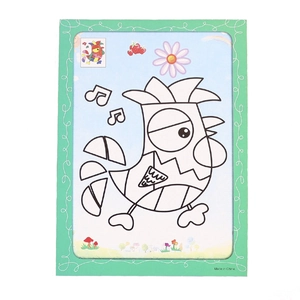 Kit pittura acquerello fai-da-te per bambini con gallo e fiori, gioco educativo