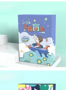 Close-up of Space Boy stationery blind box made of 350g white cardboard with astronaut art