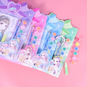 Kit de peinture pailletée DIY pour enfants avec motifs anime et gouache couleur