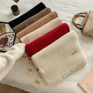 Premium 100% pure wool knitted scarves in various colors for winter warmth and style