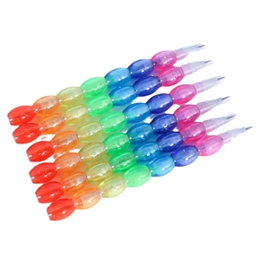 Colorful stackable multi-point pencils with candy-colored segments for children DIY