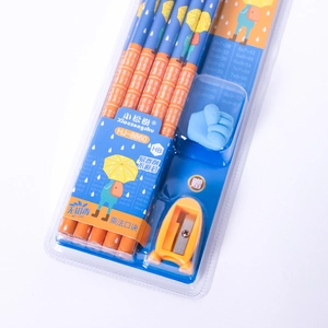 HB Bleistift-Set für Kinder mit Einmaleins-Tabelle, Radiergummi und Anspitzer