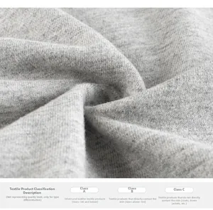 Macro detail of gray waffle knit fabric texture with textile safety category standards