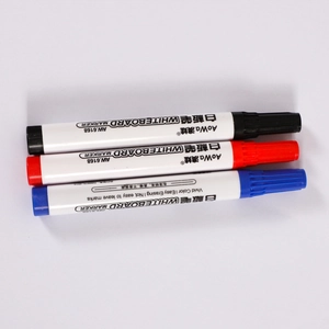 Close-up of three colorful whiteboard markers showing easy-erase features and smooth ink