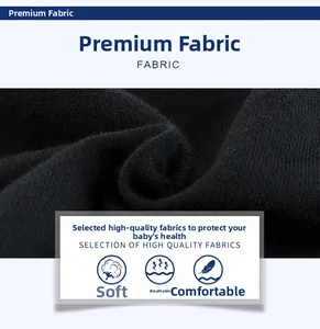 Close-up of soft breathable black knit fabric texture for kids cotton shorts