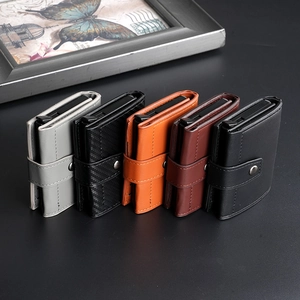 Men's trifold automatic pop-up card holder wallet with coin pocket in multiple colors