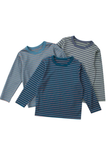 T-Shirt À Manches Longues Pour Enfants En Coton À Rayures Col Rond Haut Pull Doux Pour Tout-Petits Garçons Filles Décontracté Printemps Automne