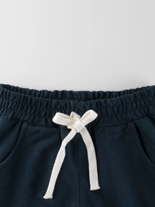 Pantalones Cortos de Algodón Flamé para Niños 100% Algodón Casual Cintura Elástica Cordón Transpirable Verano para Niños
