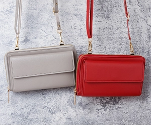 Détail du sac à bandoulière multifonctionnel pour téléphone avec fermeture éclair