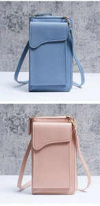 Detail view of the fine-grained leather texture and metal zipper on the mini crossbody bag