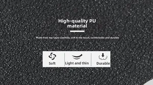 Close-up of premium black leather wallet texture showing soft and durable material