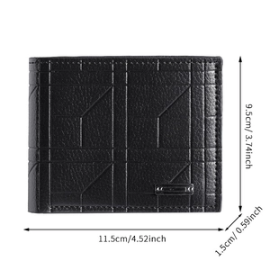 Portafoglio da uomo con trama a scacchi, dimensioni: lunghezza 11,5 cm e altezza 9,5 cm