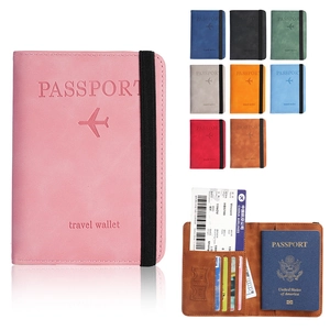 Multi-functional PU leather travel wallet and passport holder with 9 color options
