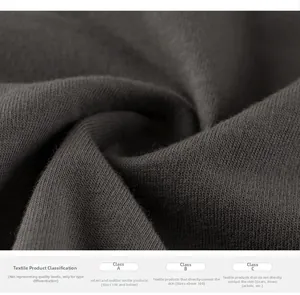 Detailansicht von anthrazitgrauem Baumwollstrick mit Textur und Sicherheitskennzeichnung