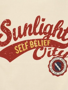 T-shirt manches longues enfant avec imprimé Sunlight vintage en coton doux