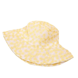 Chapeau de soleil brodé marguerites pour femme avec dentelle et bords larges