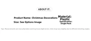Detaillierte Spezifikationen für Weihnachtskranz-Anhänger inklusive Material- und Größeninfos