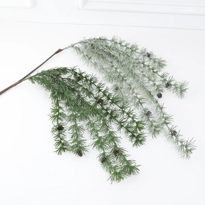 Artificial pine branches with pine cones for Christmas wall hanging decor and floral arrangement