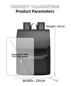 Business backpack dimensions 42x29x18cm showing fit for a 15.6 inch laptop