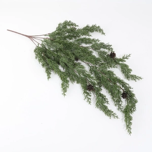 Artificial pine branches with pine cones for Christmas wreath DIY and home wall decor